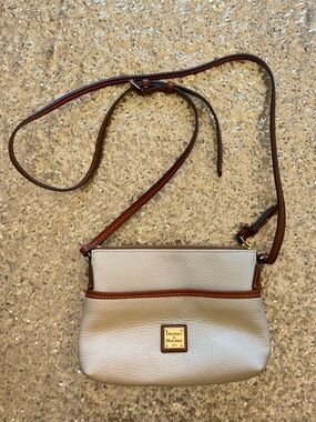 Dooney & Bourke Pebble Grain Ginger Pouchette Leather Crossbody Handbag
